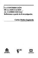 Portada de La contribución de la educación al cambio social