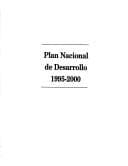Portada de Plan nacional de desarrollo, 1995-2000