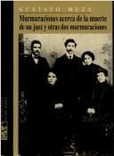 Portada de Murmuraciones acerca de la muerte de un juez y dos murmuraciones más