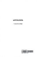 Portada de Antología y cartas de sus amigos