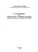 Portada de La Alhambra de Leopoldo Torres Balbás