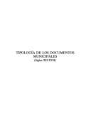Portada de Tipología de los documentos municipales (siglos XII-XVII)