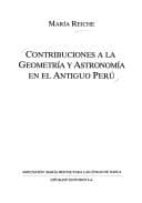 Portada de Contribuciones a la geometría y astronomía en el antiguo Perú