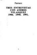 Portada de Tres entrevistas con Andrés Velásquez