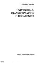 Portada de Universidad--transformación o decadencia