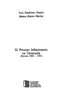 Portada de El proceso inflacionario en Venezuela