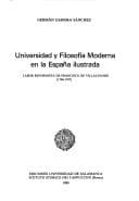 Portada de Universidad y filosofía moderna en la España ilustrada