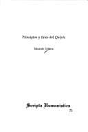 Portada de Principios y fines del Quijote