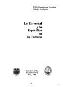 Portada de Lo universal y lo específico en la cultura