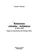 Portada de Relaciones colombo-británicas de 1823 a 1825