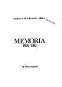 Portada de Memoria 1976-1982