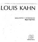 Portada de Louis Kahn, arquetipos y modernidad