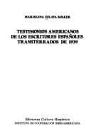 Portada de Testimonios americanos de los escritores españoles transterrados de 1939