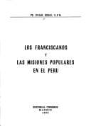 Portada de Los franciscanos y las misiones populares en el Perú