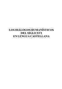 Portada de Los diálogos humanísticos del siglo XVI en lengua castellana