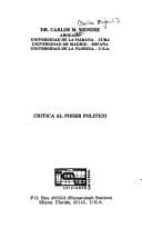 Portada de Crítica al poder político