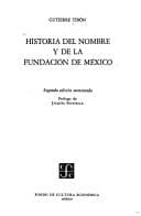Portada de Historia del nombre y de la fundación de México
