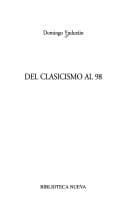 Portada de Del clasicismo al 98