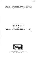 Portada de 100 poesías de Sarah Wekselbaum Luski