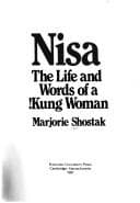 Portada de Nisa, the life and words of a !Kung woman