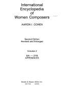 Portada de International encyclopedia of women composers