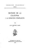 Portada de Sintaxis de la Celestina