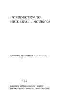 Portada de Introduction to historical linguistics.