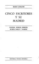 Portada de Cinco escritores y su Madrid