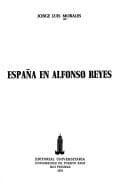 Portada de España en Alfonso Reyes