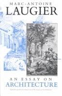Portada de An essay on architecture