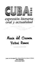 Portada de Cuba, expresión literaria oral y actualidad