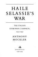 Portada de Haile Selassie's war