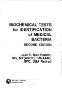 Portada de Biochemical tests for identification of medical bacteria