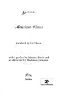 Portada de Monsieur Venus