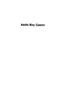 Portada de Adolfo Bioy Casares