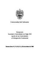 Portada de Simposio Sociedad y Universidad en el Siglo XXI--Aporte de las Universidades a la Integracion Continental