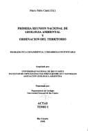 Portada de Primera Reunión Nacional de Geología Ambiental y Ordenación del Territorio