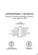 Portada de Antroponimia y sociedad