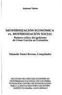 Portada de Modernizacion economica vs. modernizacion social