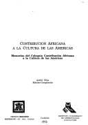 Portada de Contribucion africana a la cultura de las Americas
