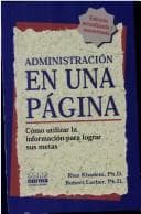 Portada de Administracion En Una Pagina
