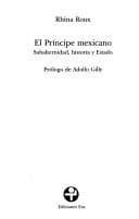 Portada de El principe mexicano. Subalternidad, historia y Estado