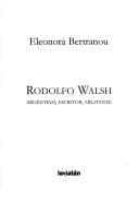 Portada de Rodolfo Walsh