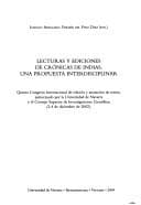 Portada de Lecturas y ediciones de crónicas de Indias