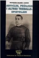 Portada de Articles, pròlegs i altres treballs, epistolari