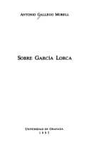 Portada de Sobre García Lorca
