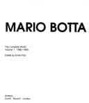 Portada de Mario Botta
