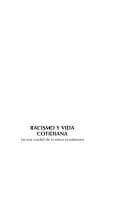 Portada de Racismo y vida cotidiana