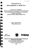 Portada de Monografía de pinus ayacahuite var. veitchii Shaw