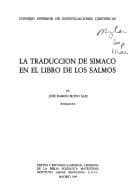 Portada de La traducción de Símaco en el Libro de los Salmos